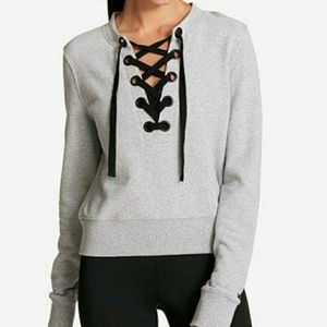 🚫SOLD🚫 DKNY lace up sweatshirt